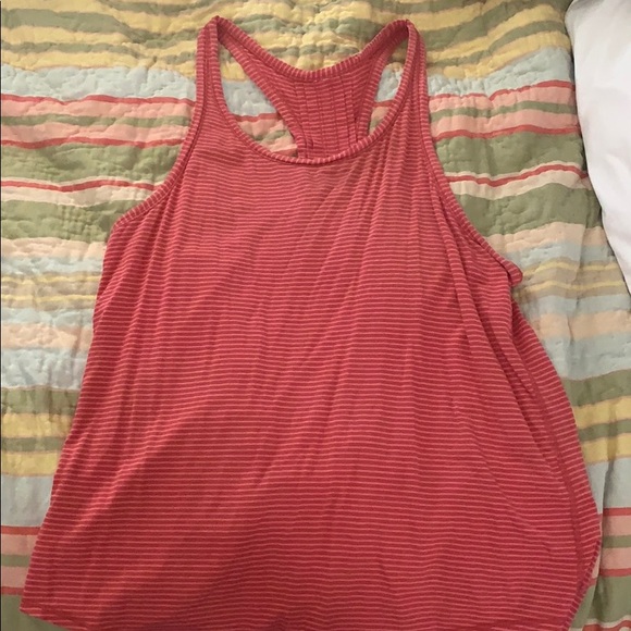 lululemon athletica Tops - Red and pink stripped LULULEMON TANK size 12